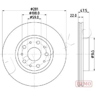 Stabdžių diskas JAPKO 610229C