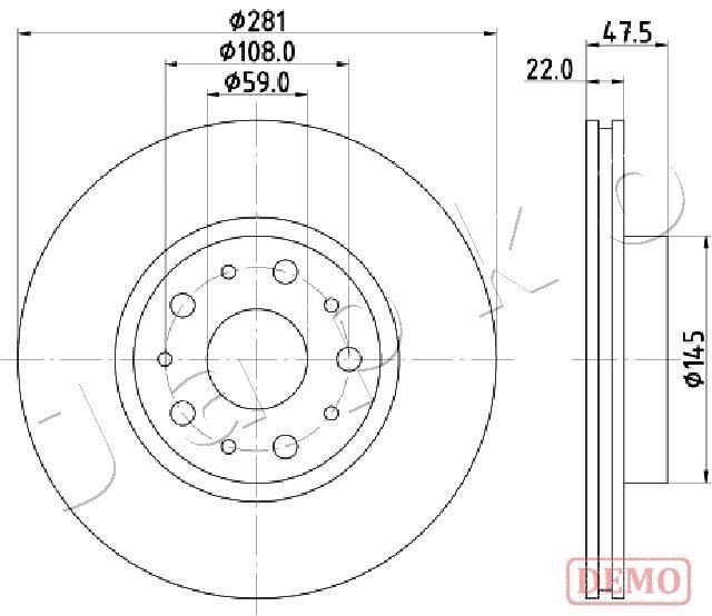 Stabdžių diskas JAPKO 610229C