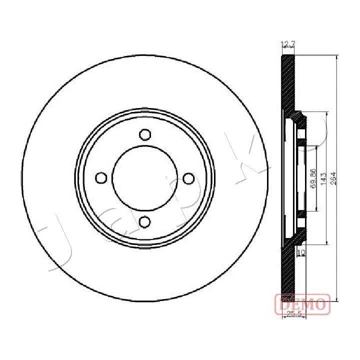 Stabdžių diskas JAPKO 610318C