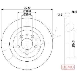 Stabdžių diskas JAPKO 610606C