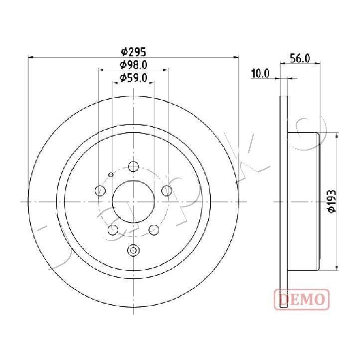 Stabdžių diskas JAPKO 610608C