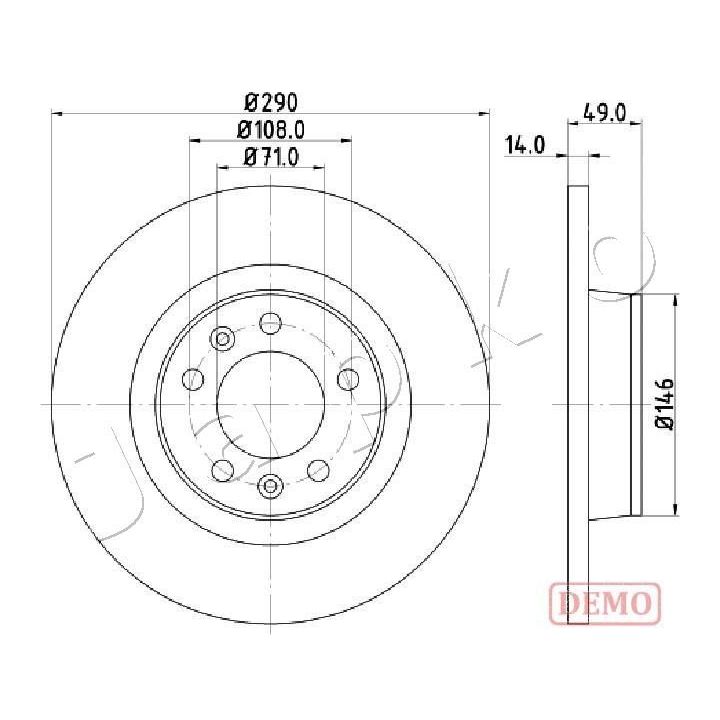 Stabdžių diskas JAPKO 610612C