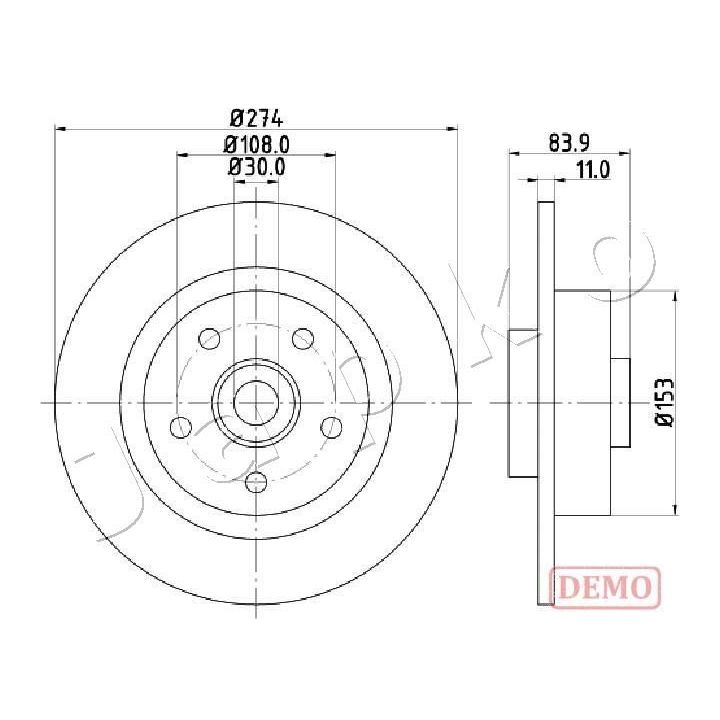 Stabdžių diskas JAPKO 610704C