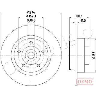 Stabdžių diskas JAPKO 610705C