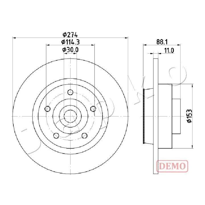 Stabdžių diskas JAPKO 610705C