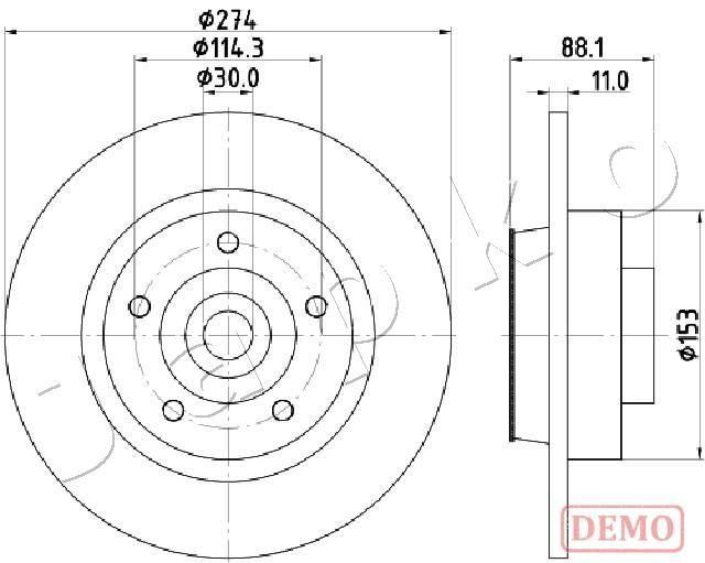 Stabdžių diskas JAPKO 610705C