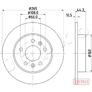 Stabdžių diskas JAPKO 610707C