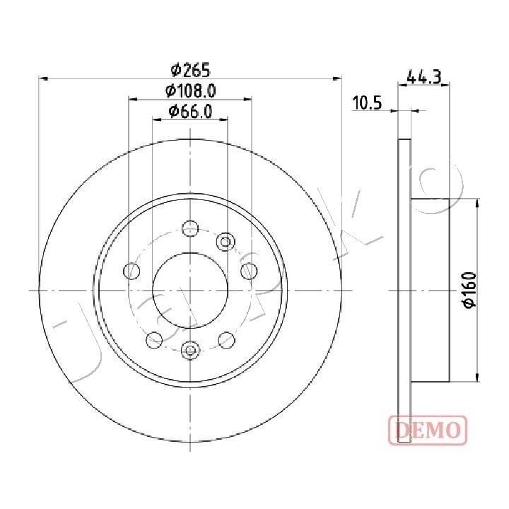 Stabdžių diskas JAPKO 610707C