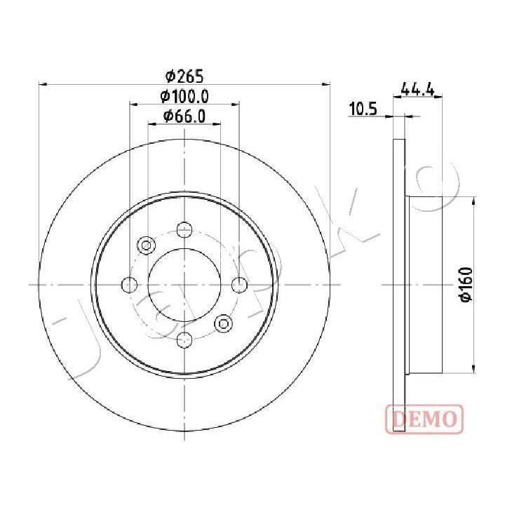 Stabdžių diskas JAPKO 610708C