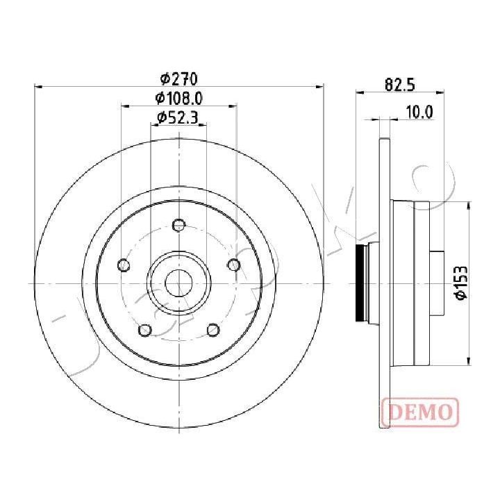 Stabdžių diskas JAPKO 610710C