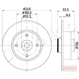 Stabdžių diskas JAPKO 610712C