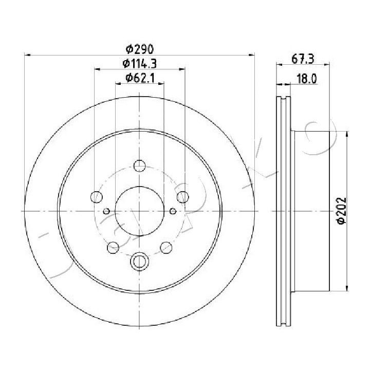 Stabdžių diskas JAPKO 61257C
