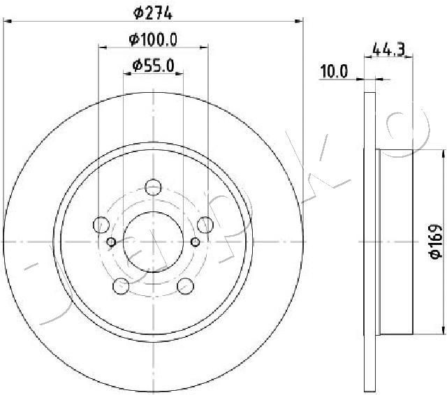 Stabdžių diskas JAPKO 61271C