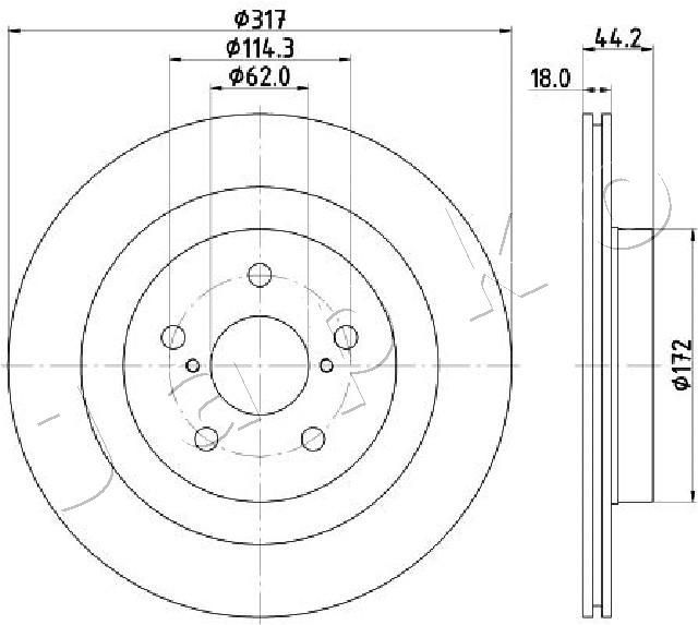 Stabdžių diskas JAPKO 61273C