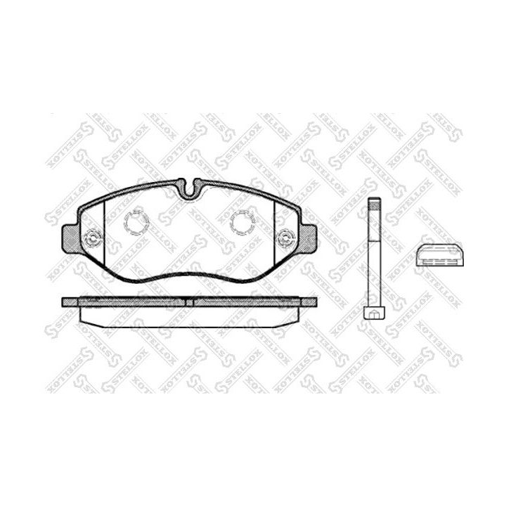 Stabdžių trinkelių rinkinys, diskinis stabdys STELLOX 001 093B-SX