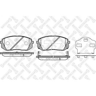 Stabdžių trinkelių rinkinys, diskinis stabdys STELLOX 002 010-SX