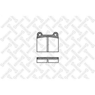 Stabdžių trinkelių rinkinys, diskinis stabdys STELLOX 017 000-SX