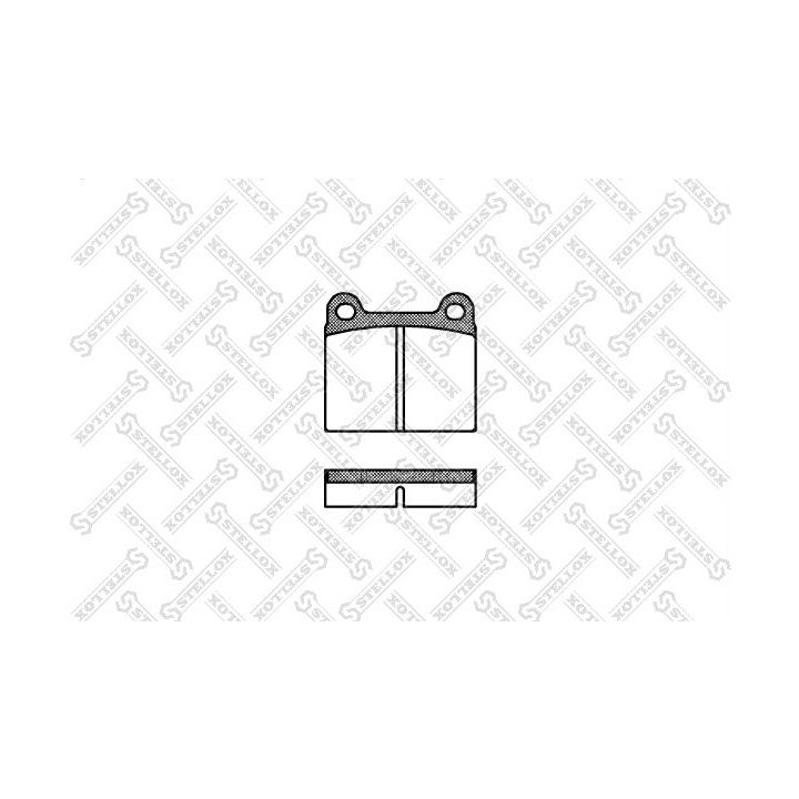 Stabdžių trinkelių rinkinys, diskinis stabdys STELLOX 017 060-SX
