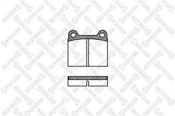 Stabdžių trinkelių rinkinys, diskinis stabdys STELLOX 017 060-SX