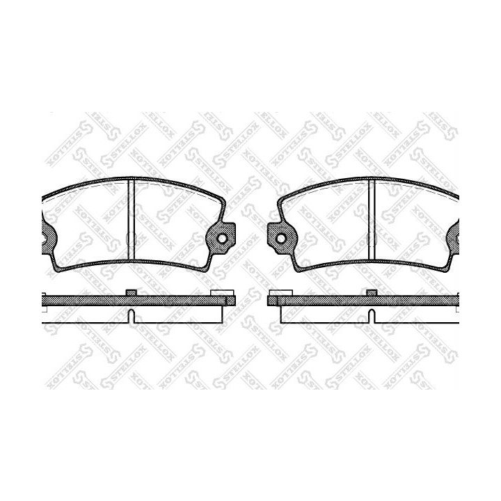 Stabdžių trinkelių rinkinys, diskinis stabdys STELLOX 032 036-SX