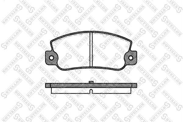 Stabdžių trinkelių rinkinys, diskinis stabdys STELLOX 036 030-SX