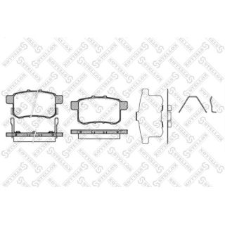 Stabdžių trinkelių rinkinys, diskinis stabdys STELLOX 1002 000-SX