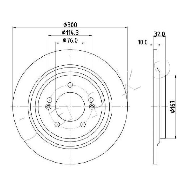 Stabdžių diskas JAPKO 61H26C