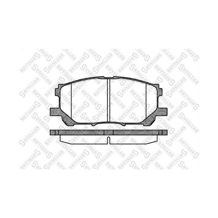 Stabdžių trinkelių rinkinys, diskinis stabdys STELLOX 1050 000B-SX