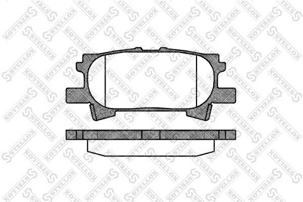 Stabdžių trinkelių rinkinys, diskinis stabdys STELLOX 1051 000-SX