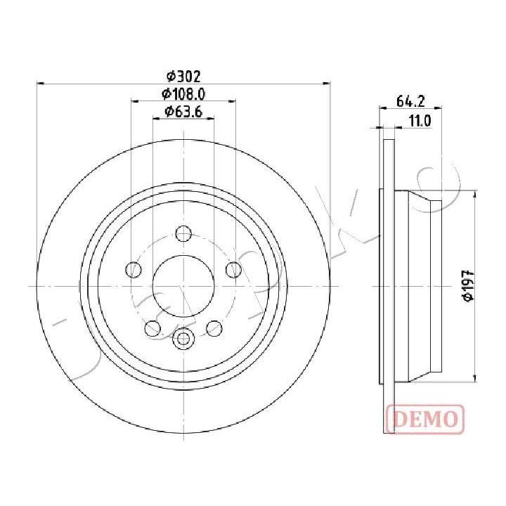Stabdžių diskas JAPKO 61L11C