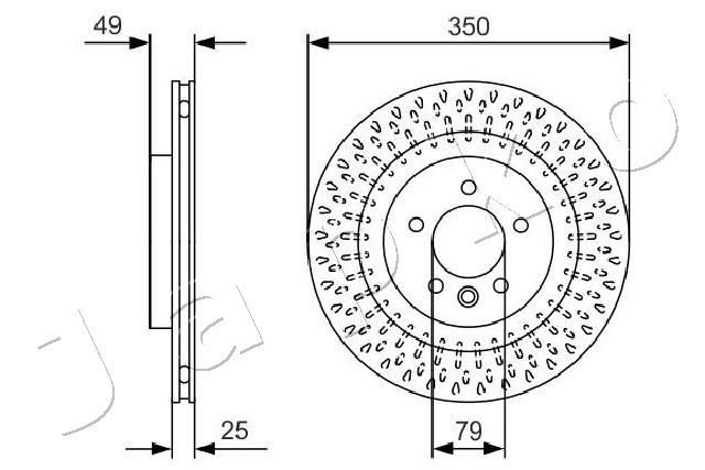 Stabdžių diskas JAPKO 61L13C