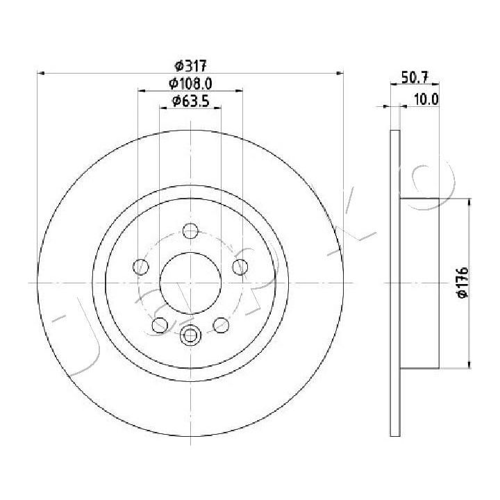 Stabdžių diskas JAPKO 61L14C