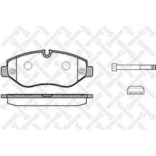 Stabdžių trinkelių rinkinys, diskinis stabdys STELLOX 1256 000-SX