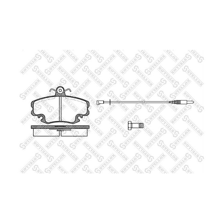 Stabdžių trinkelių rinkinys, diskinis stabdys STELLOX 152 002-SX