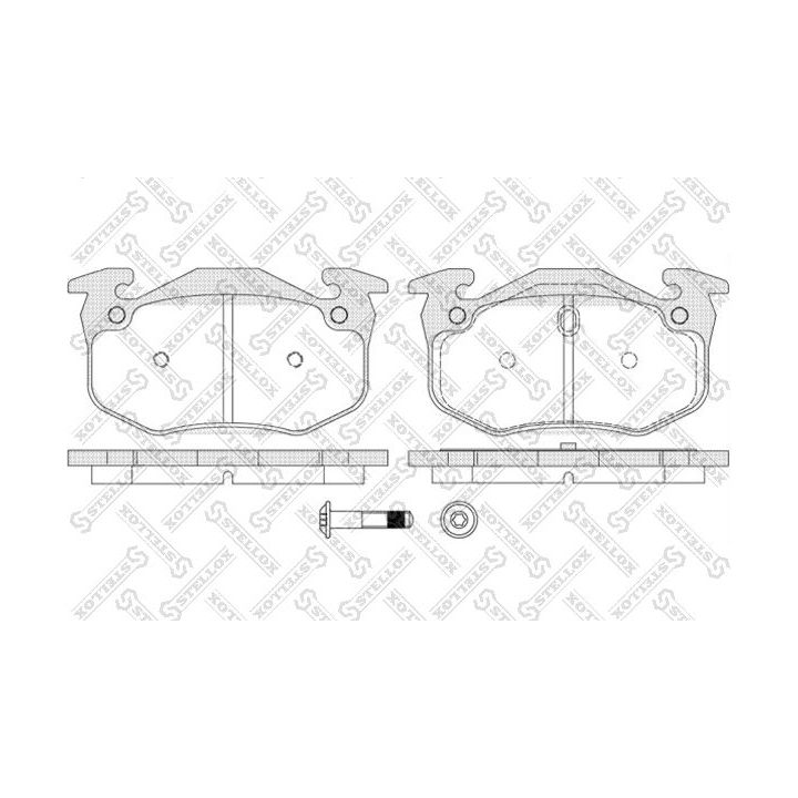 Stabdžių trinkelių rinkinys, diskinis stabdys STELLOX 155 070B-SX