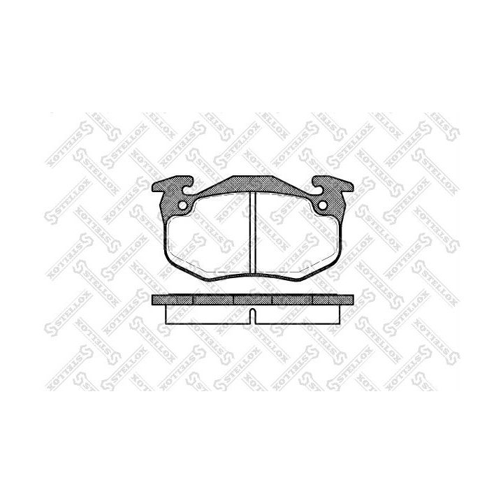Stabdžių trinkelių rinkinys, diskinis stabdys STELLOX 155 080B-SX