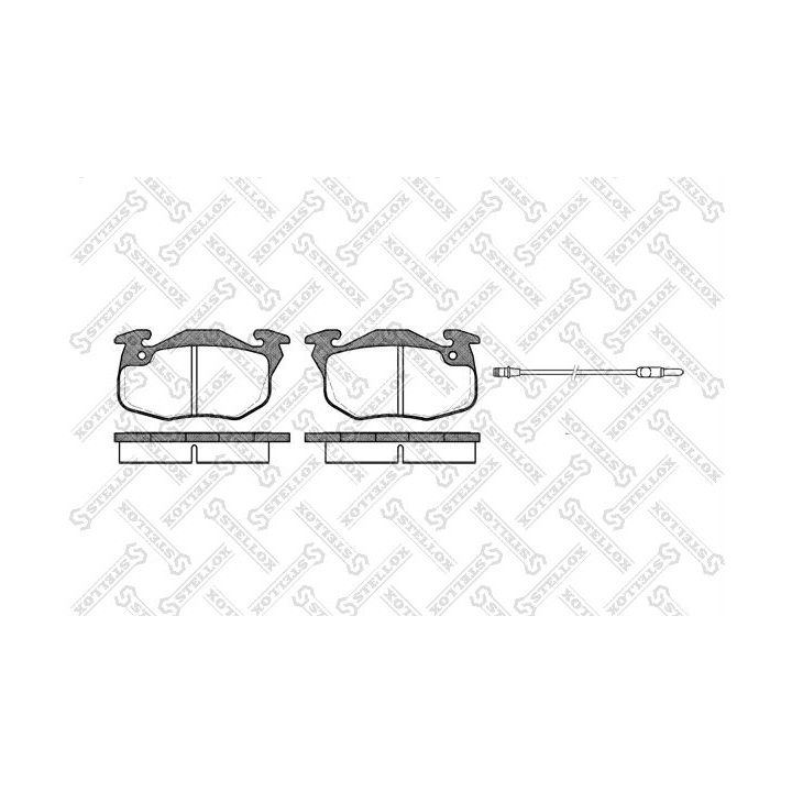 Stabdžių trinkelių rinkinys, diskinis stabdys STELLOX 203 002-SX