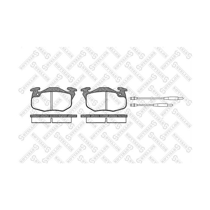 Stabdžių trinkelių rinkinys, diskinis stabdys STELLOX 203 034B-SX