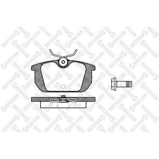 Stabdžių trinkelių rinkinys, diskinis stabdys STELLOX 242 000-SX