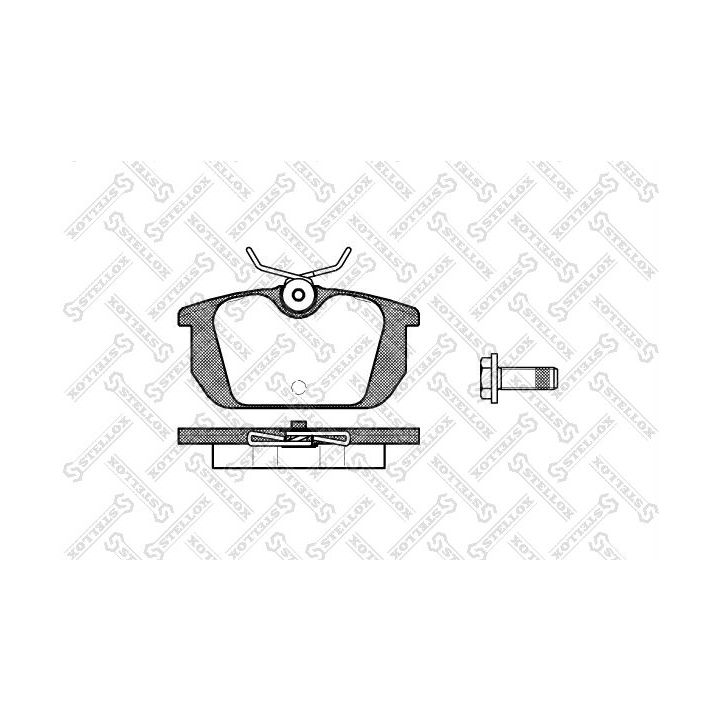 Stabdžių trinkelių rinkinys, diskinis stabdys STELLOX 242 000-SX