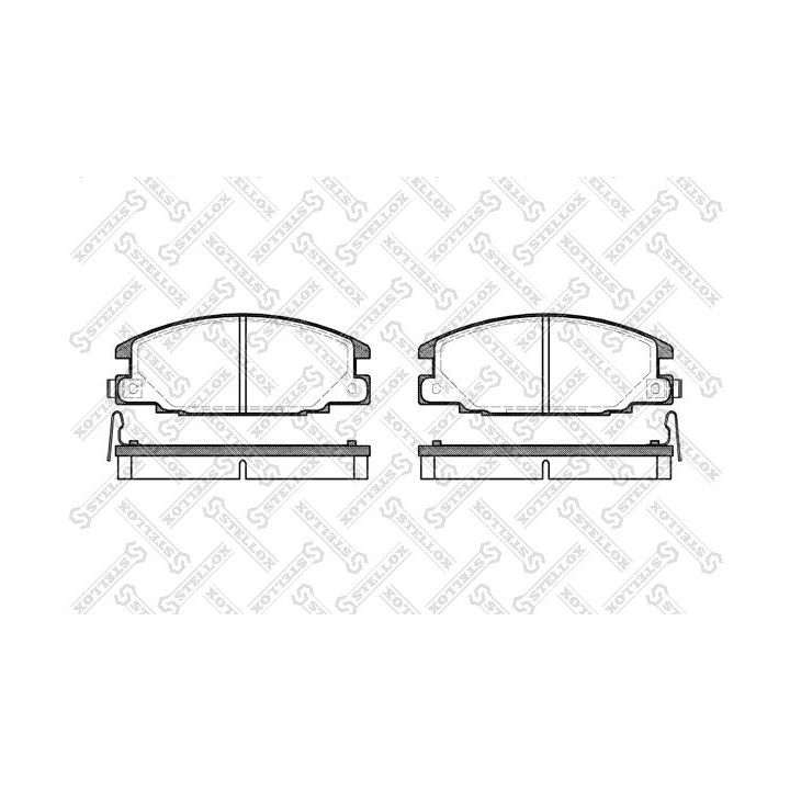 Stabdžių trinkelių rinkinys, diskinis stabdys STELLOX 249 004B-SX