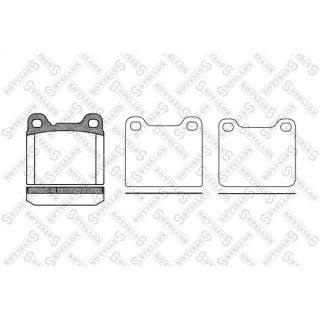 Stabdžių trinkelių rinkinys, diskinis stabdys STELLOX 268 010-SX