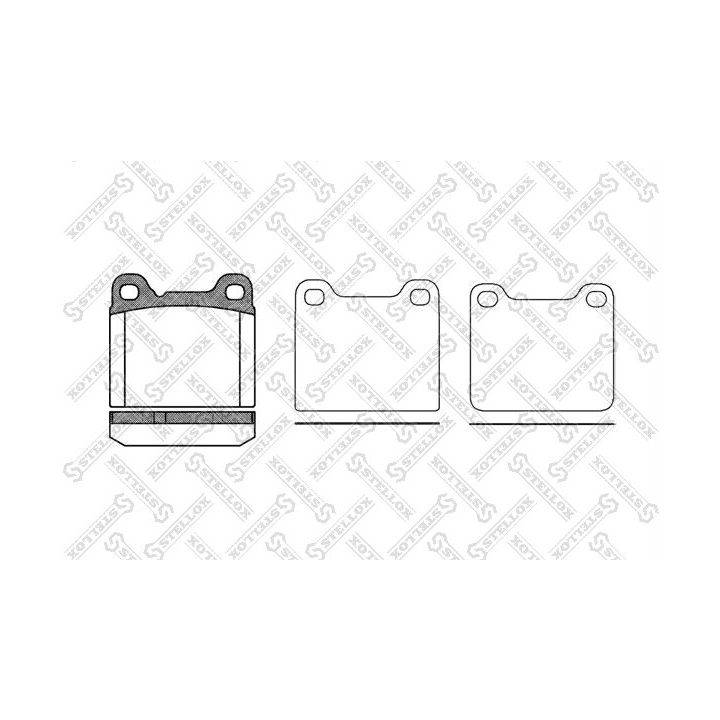 Stabdžių trinkelių rinkinys, diskinis stabdys STELLOX 268 010-SX