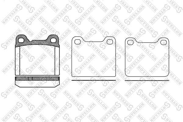 Stabdžių trinkelių rinkinys, diskinis stabdys STELLOX 268 010-SX