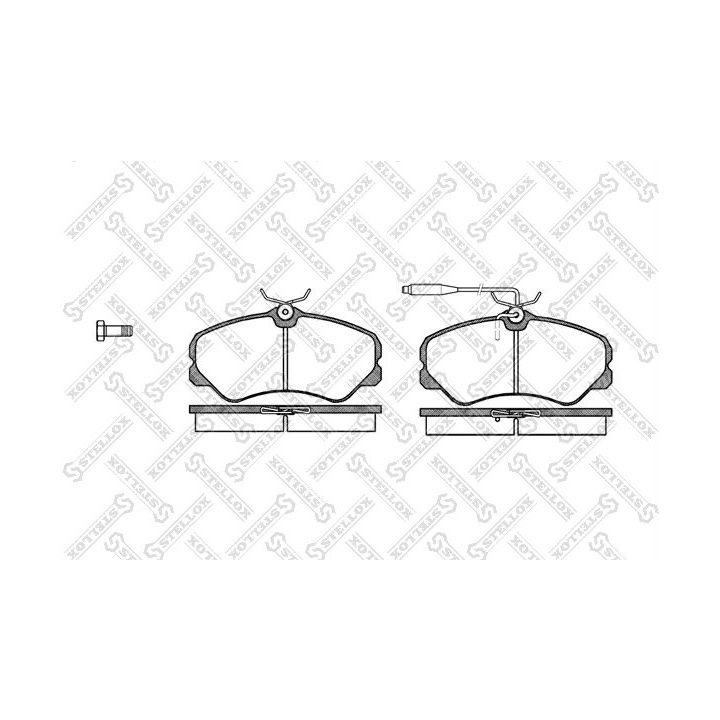 Stabdžių trinkelių rinkinys, diskinis stabdys STELLOX 272 002-SX