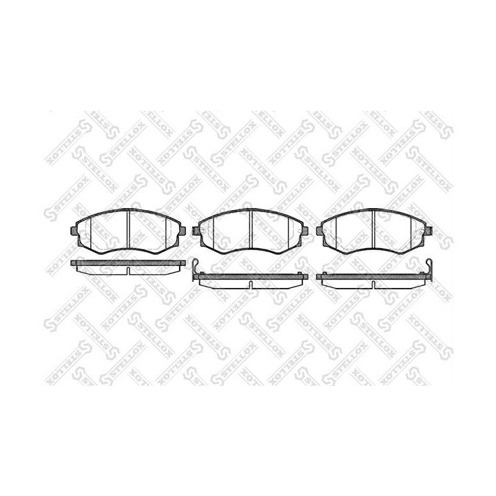 Stabdžių trinkelių rinkinys, diskinis stabdys STELLOX 329 012B-SX