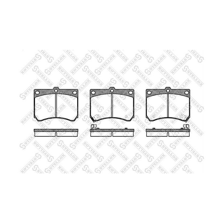 Stabdžių trinkelių rinkinys, diskinis stabdys STELLOX 344 002B-SX