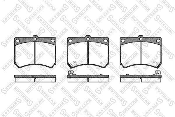 Stabdžių trinkelių rinkinys, diskinis stabdys STELLOX 344 002B-SX