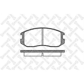 Stabdžių trinkelių rinkinys, diskinis stabdys STELLOX 368 000-SX