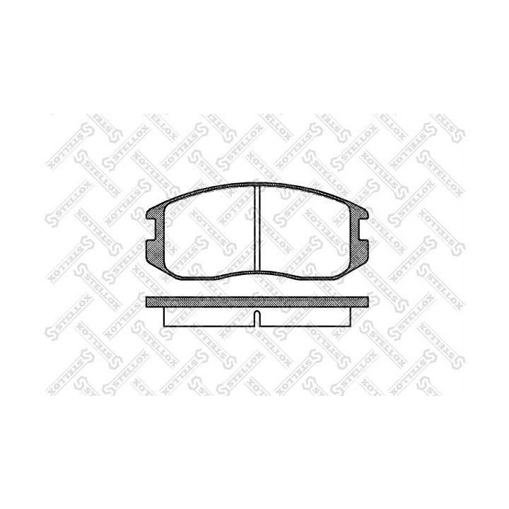 Stabdžių trinkelių rinkinys, diskinis stabdys STELLOX 368 000-SX
